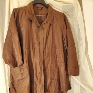 Ashley Stewart 2 piece brown linen pantset size 20